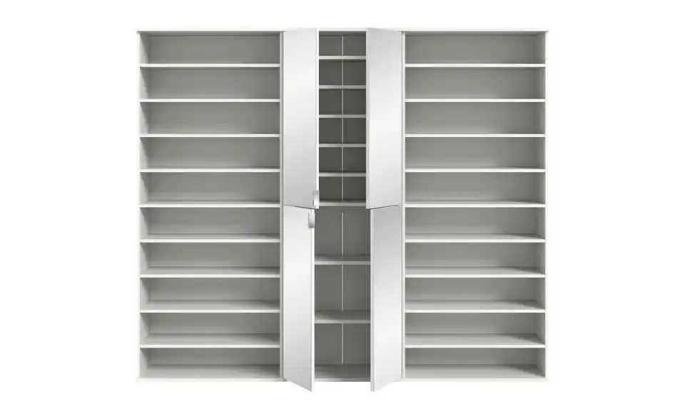 Garderobenkombination, geöffnet