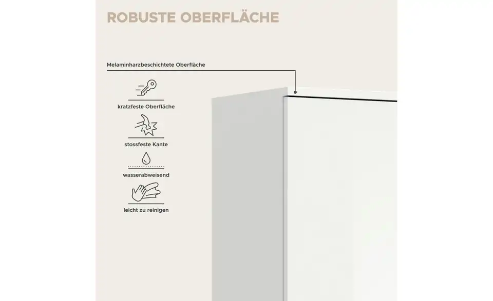 Garderobenkombination, Bild mit Text