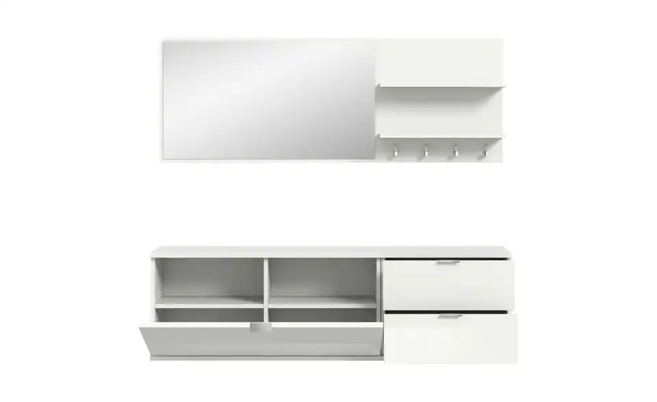 Garderobenkombination, geöffnet