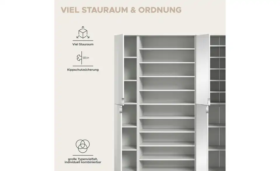 Garderobenkombination, Bild mit Text