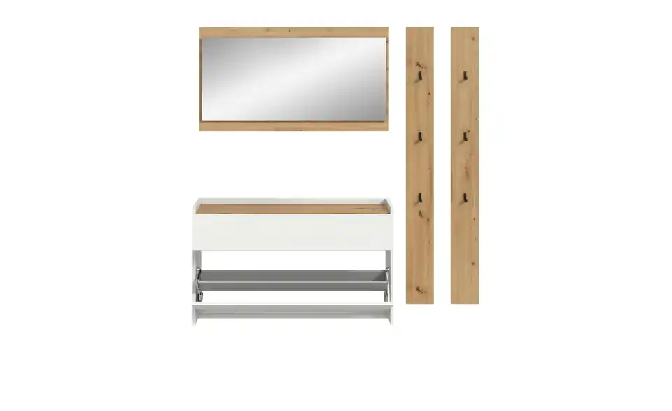 Garderobenkombination, geöffnet