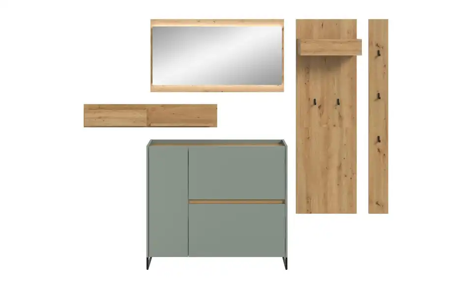 Garderobenkombination, Frontansicht