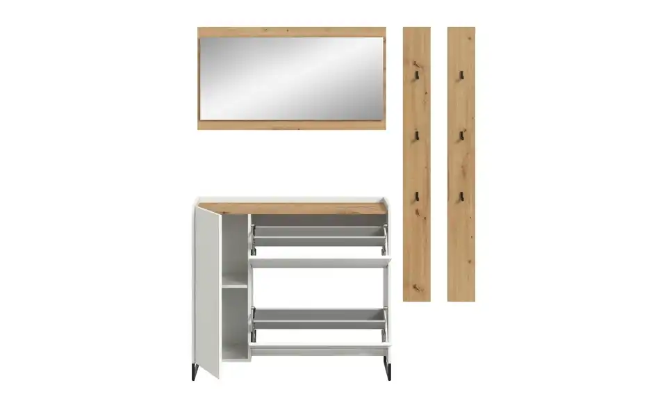 Garderobenkombination, geöffnet