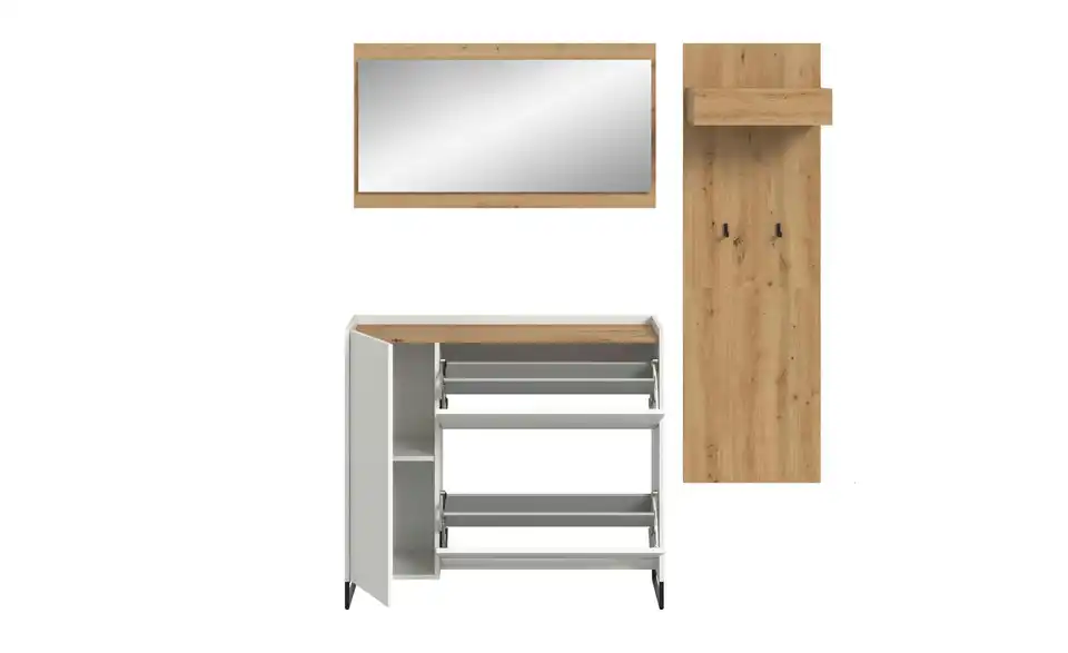 Garderobenkombination, geöffnet