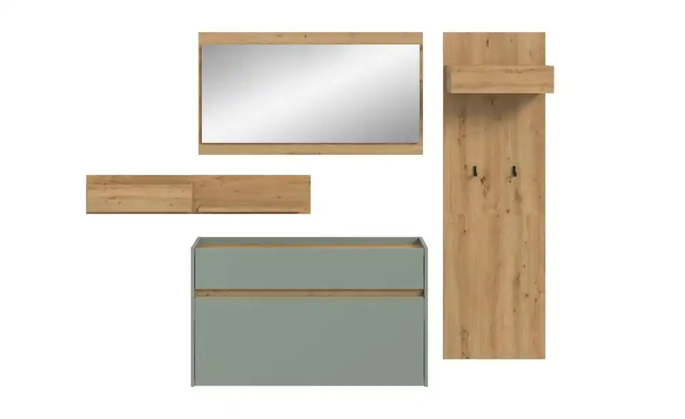 Garderobenkombination, Frontansicht