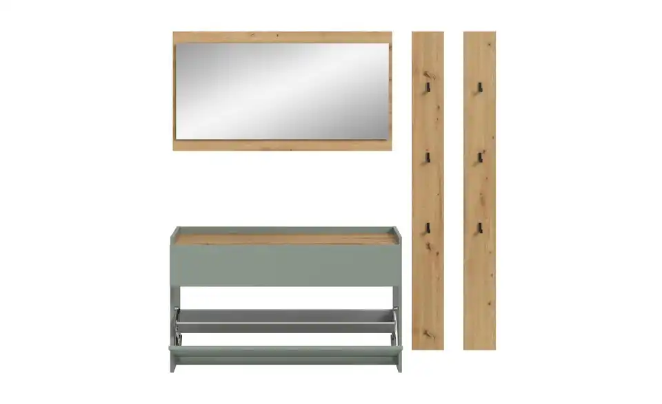 Garderobenkombination, geöffnet