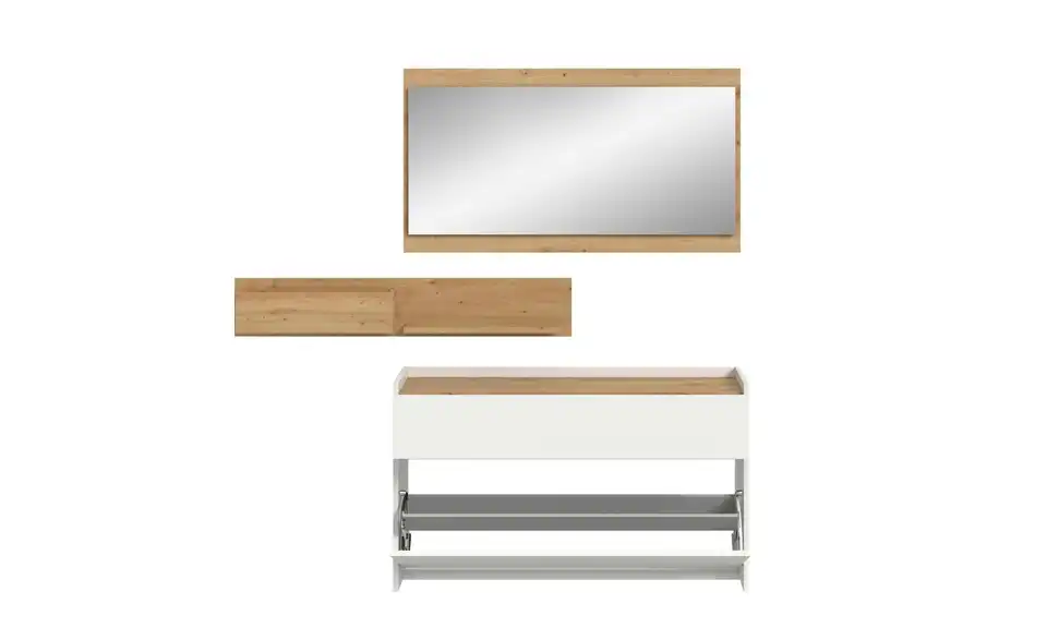 Garderobenkombination, geöffnet