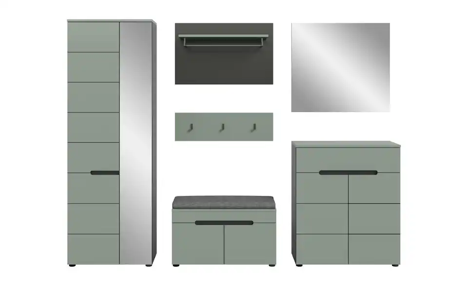 Garderobenkombination, Frontansicht