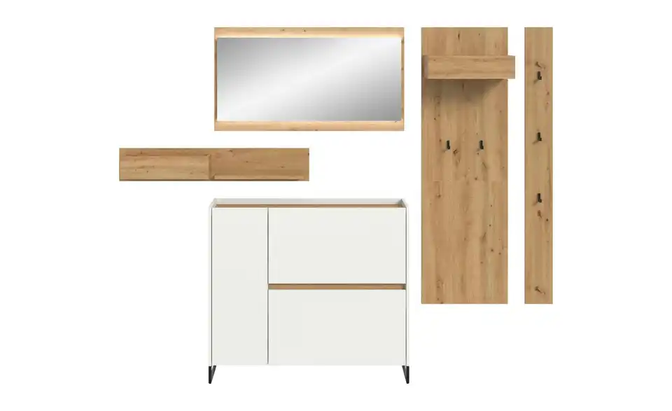 Garderobenkombination, Frontansicht