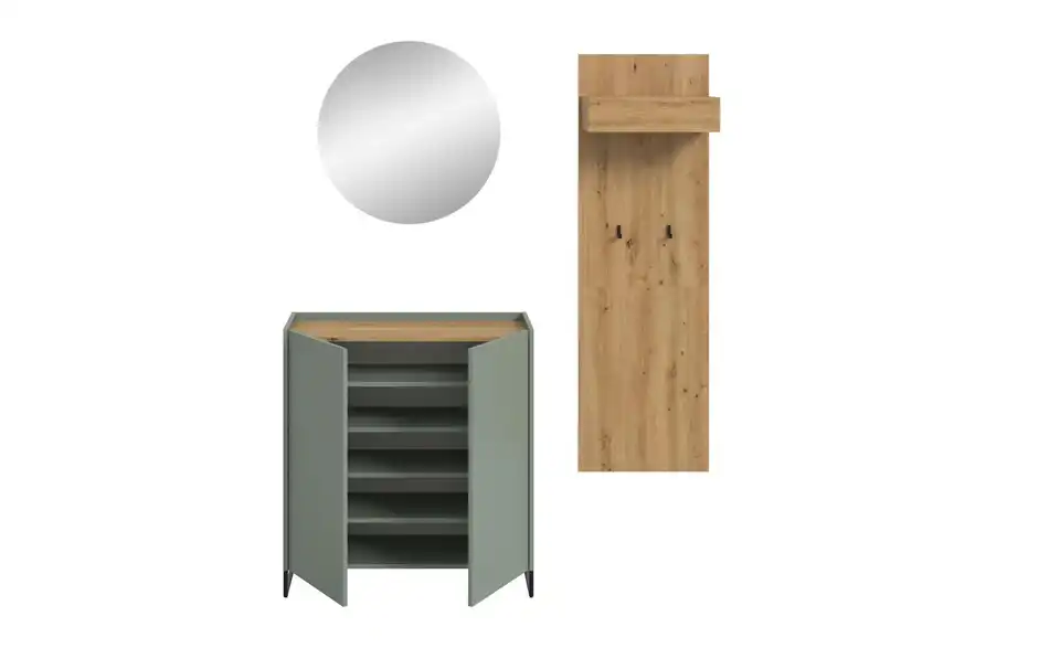 Garderobenkombination, geöffnet