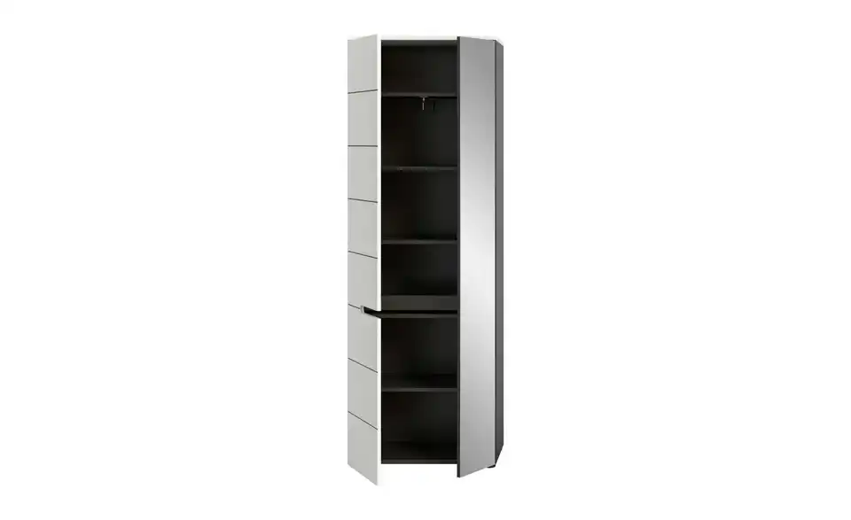Garderobenschrank, geöffnet