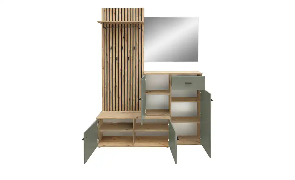 Kompaktgarderobe, geöffnet