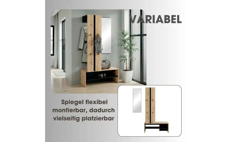 by Living Kompaktgarderobe, Bild mit Text