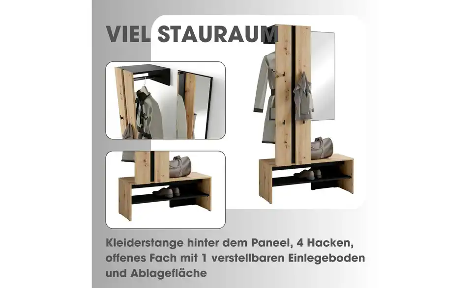 by Living Kompaktgarderobe, Bild mit Text
