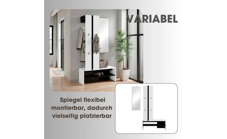 by Living Kompaktgarderobe, Bild mit Text