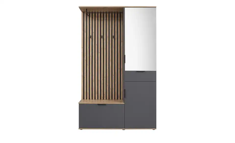 Kompaktgarderobe Mocha, Frontansicht