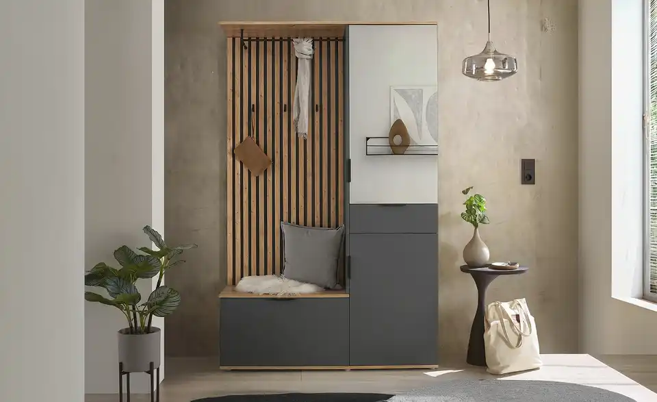 Kompaktgarderobe Mocha, in Wohnsituation