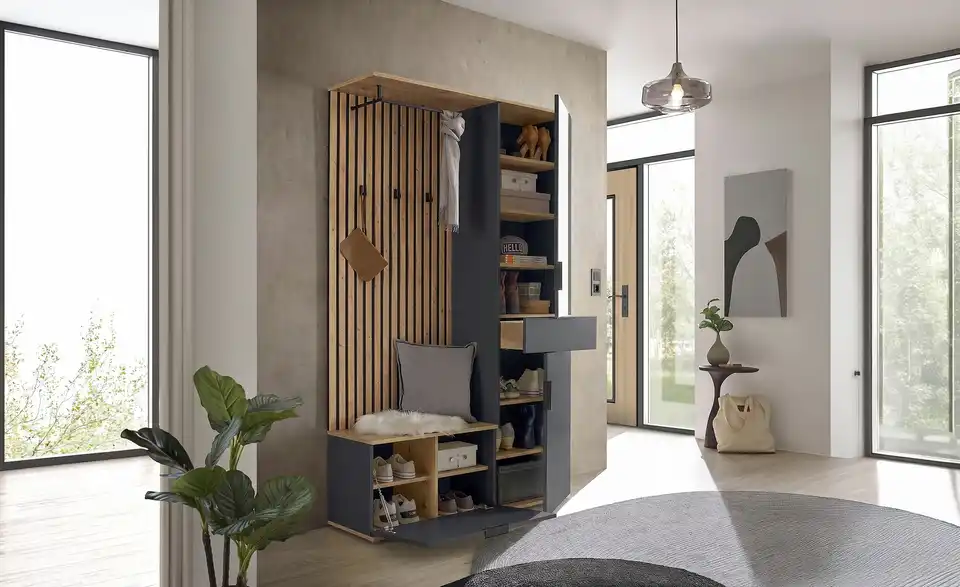 Kompaktgarderobe Mocha, in Wohnsituation