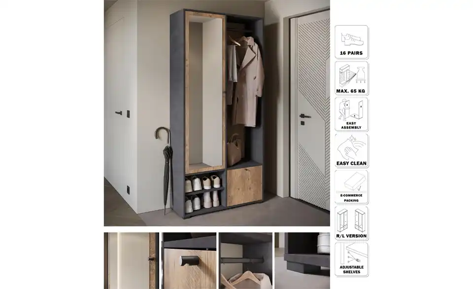 Garderobe, Detailansicht