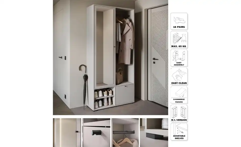 Garderobe, Detailansicht