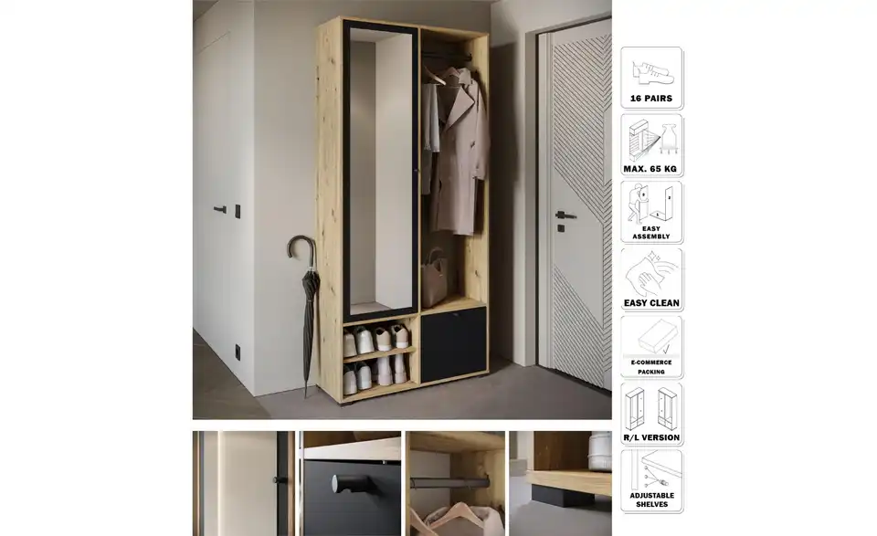 Garderobe, Detailansicht