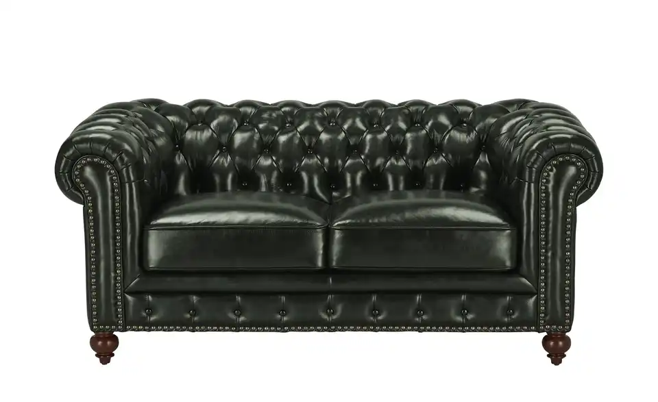 uno Ledersofa Chesterfield, Frontansicht