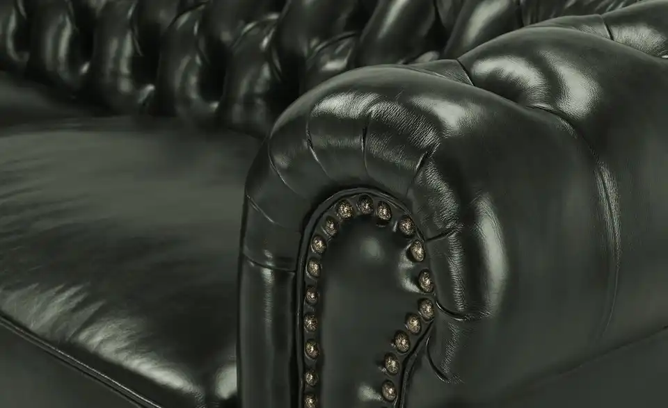 uno Ledersofa Chesterfield, Detailansicht