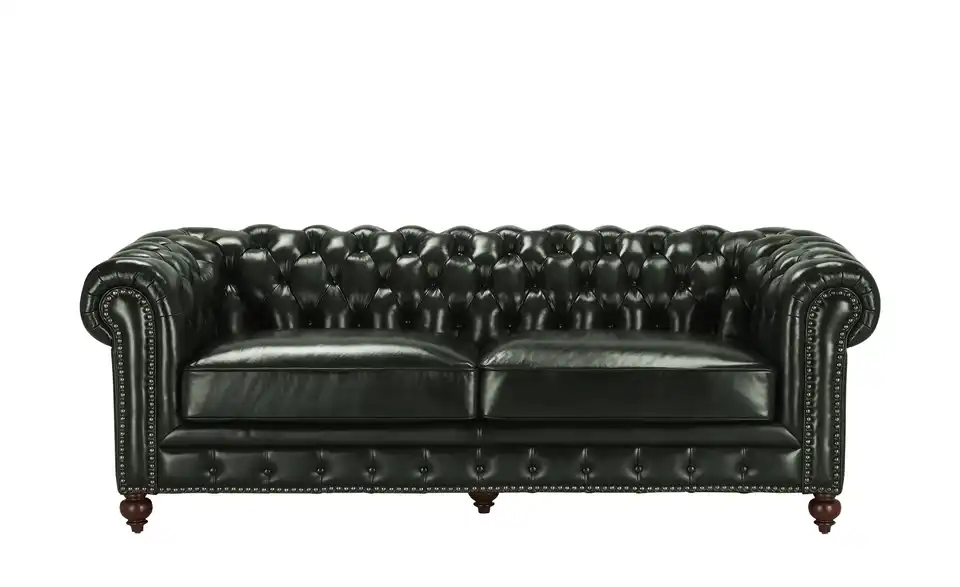 uno Ledersofa Chesterfield, Frontansicht