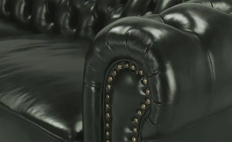 uno Ledersofa Chesterfield, Detailansicht