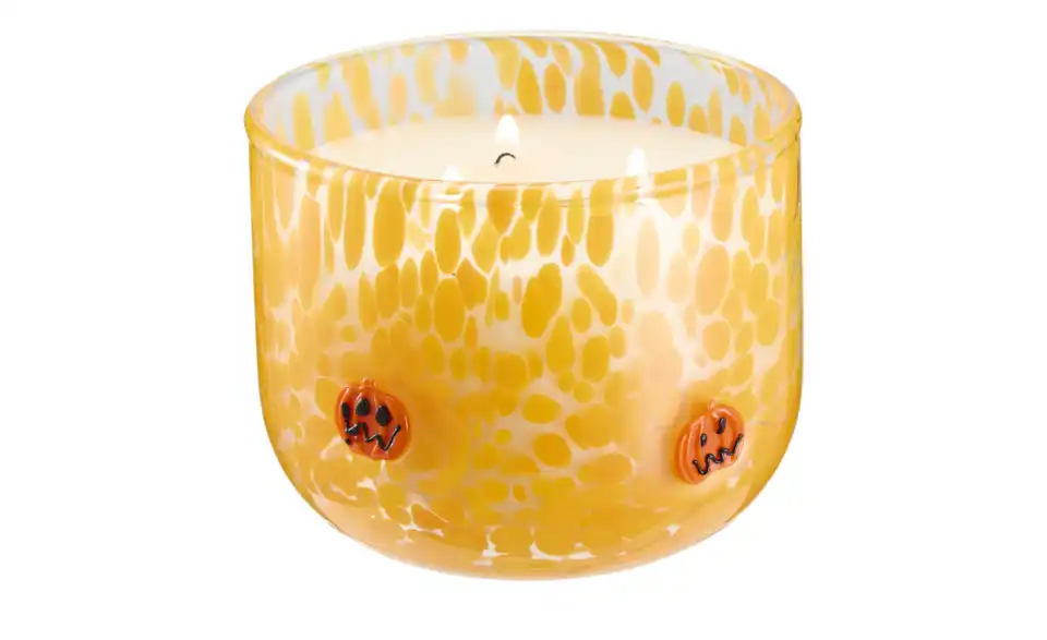 Kerze im Glas Halloween, Beleuchtet