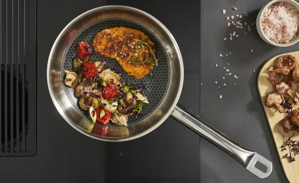 Meisterkoch Edelstahlpfanne RHOMBUS, in Wohnsituation