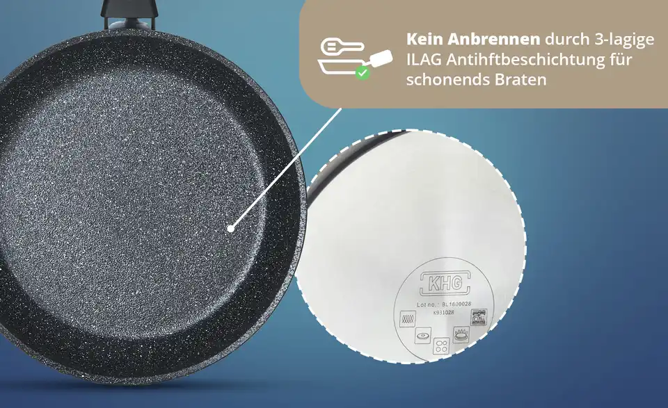 KHG Bratpfanne Red'n'Hot, Bild mit Text