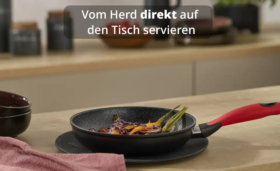 KHG Bratpfanne Red'n'Hot, Bild mit Text