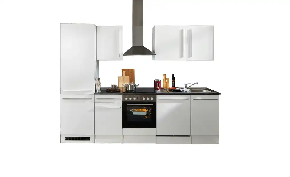 Küchenzeile mit E-Geräten, Frontansicht