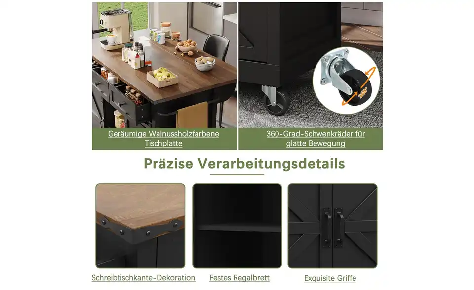 Kücheninsel, Bild mit Text