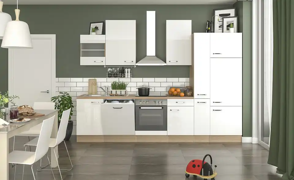 Glas-Hängeschrank Ede, in Wohnsituation