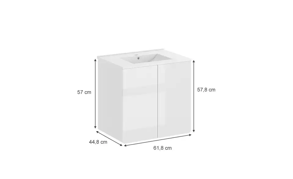 Badkombination, Bemaßung