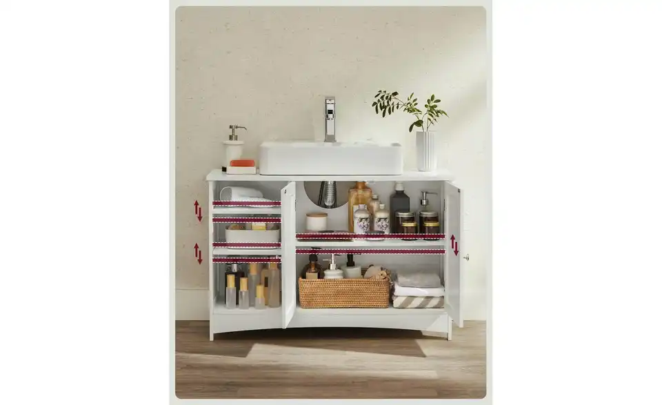 Waschbeckenunterschrank, Detailansicht