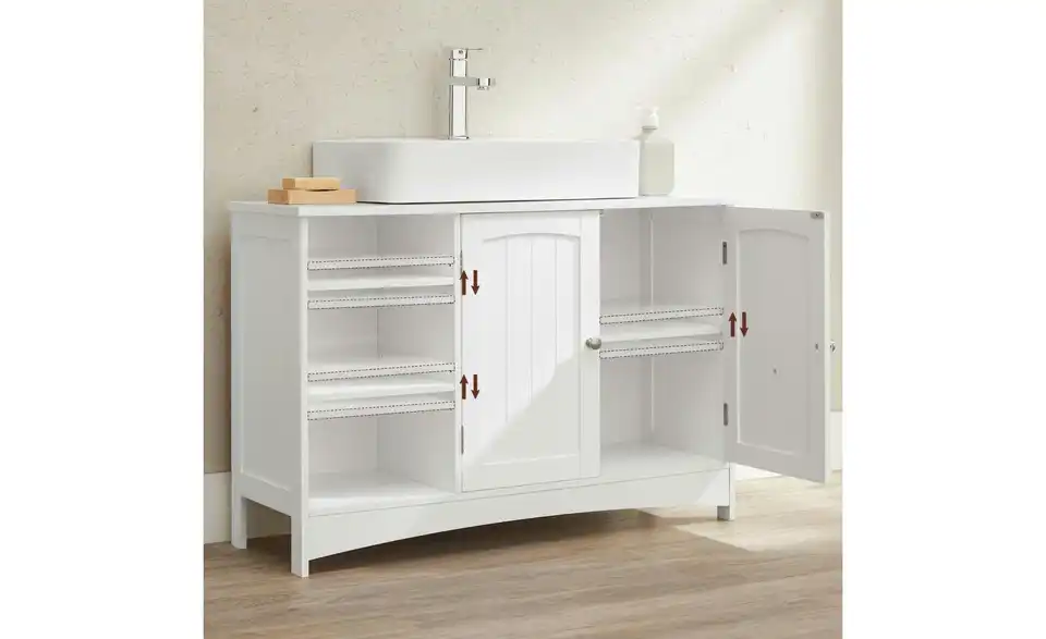 Waschbeckenunterschrank, geöffnet