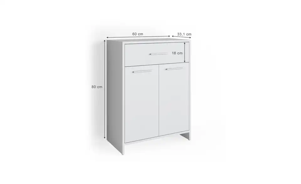 Midischrank, Bemaßung