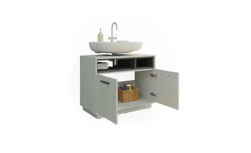 Waschbeckenunterschrank, geöffnet
