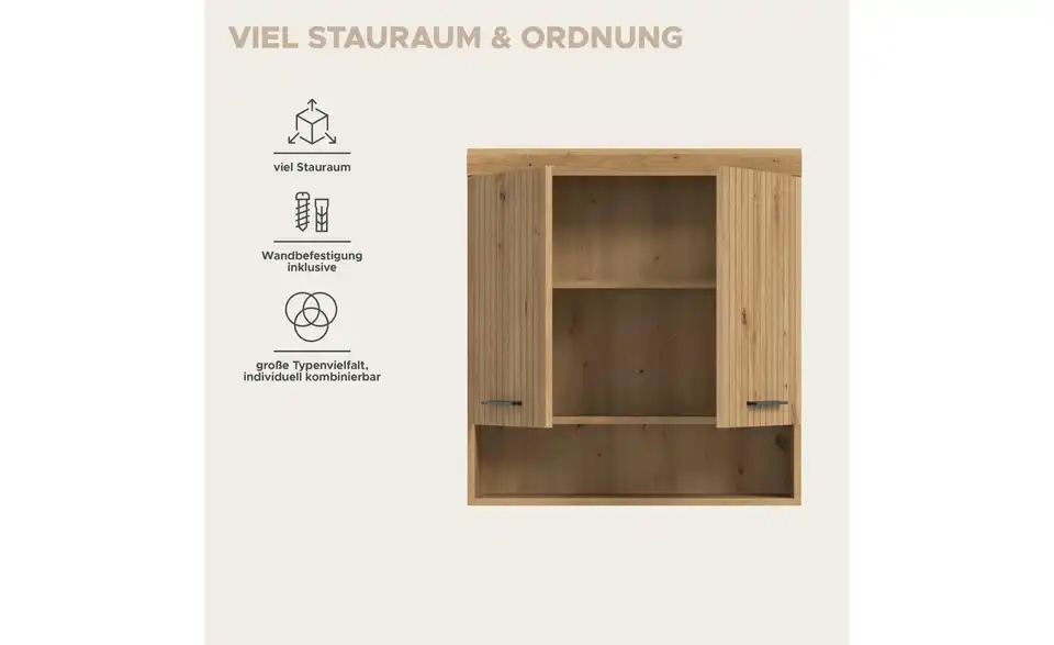 Hängeschrank 2er, Bild mit Text