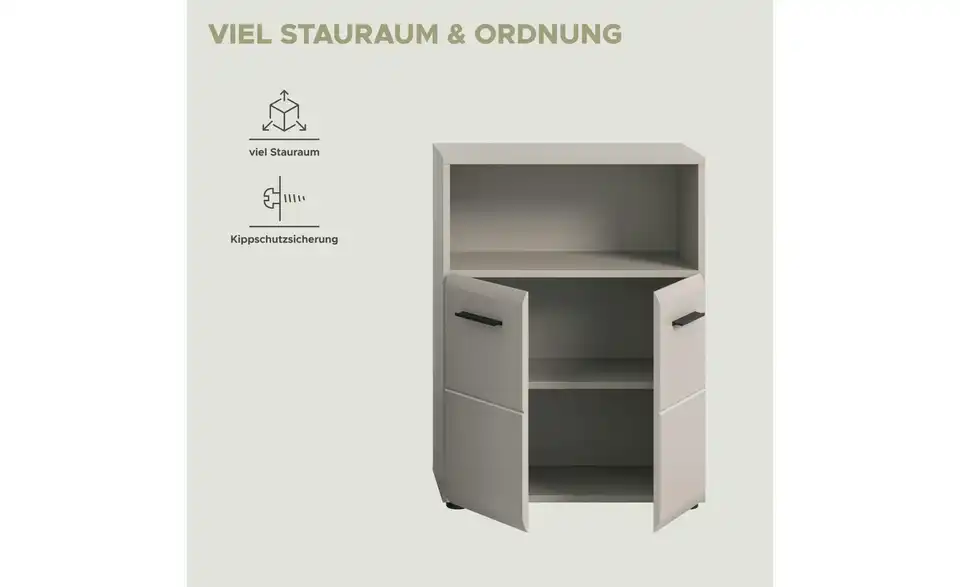 Midischrank, Bild mit Text