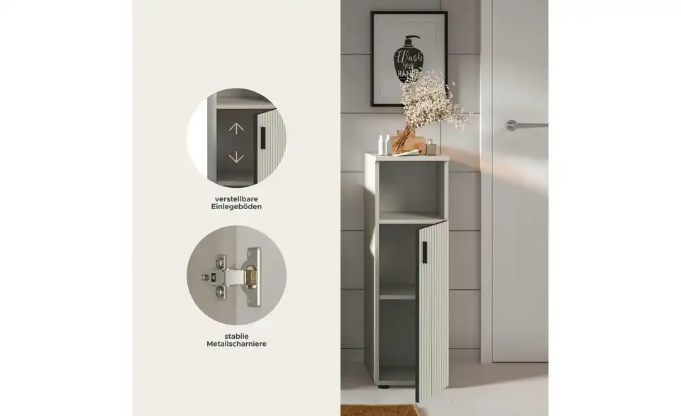 Midischrank, Bild mit Text