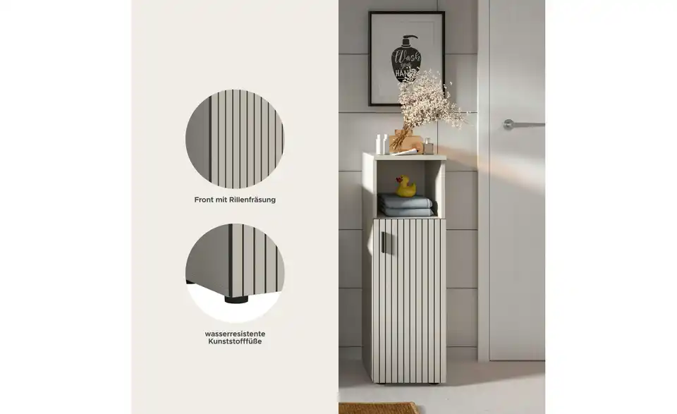 Midischrank, Bild mit Text