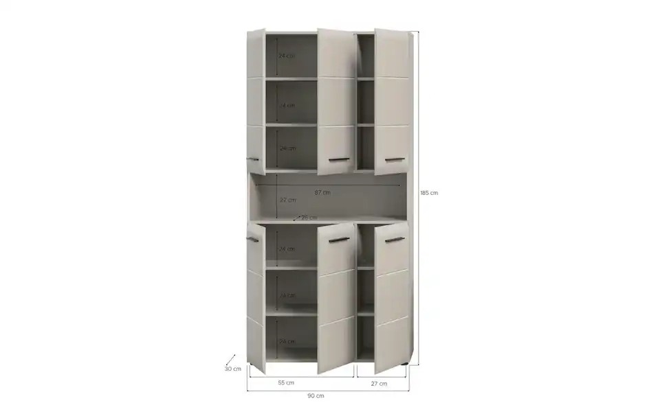 Hochschrank, Bemaßung