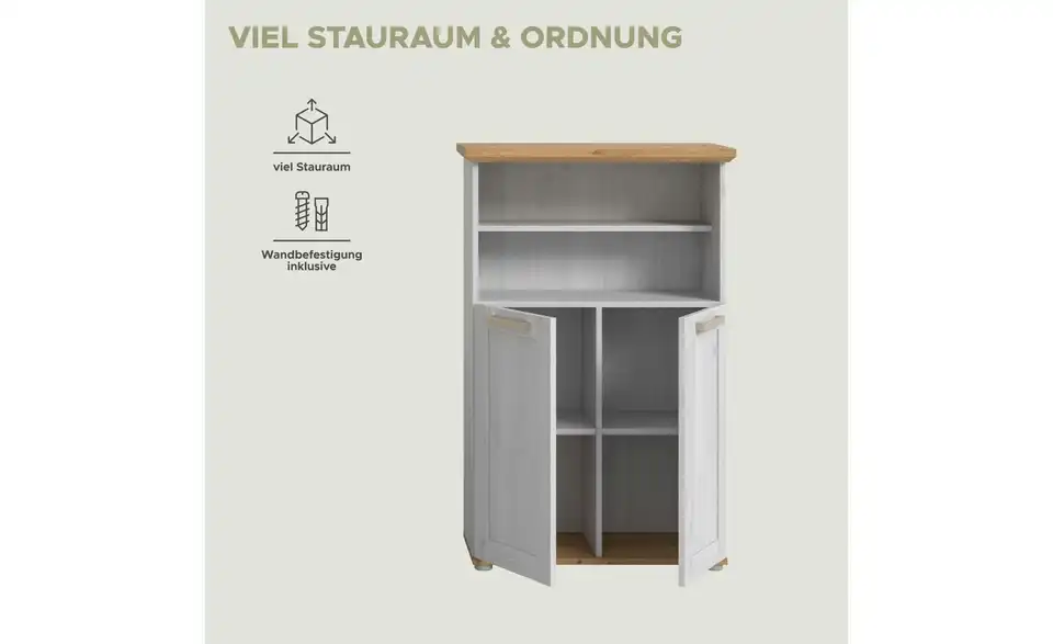 Midischrank, Bild mit Text