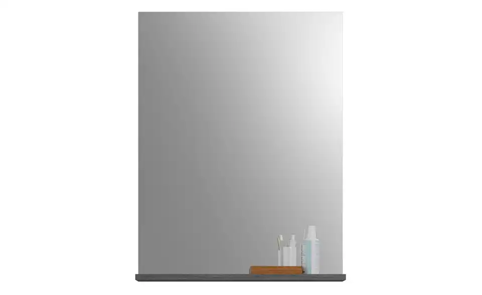 Badspiegel SCHLOONSEE, Breite 60cm, 1 Ablageboden, hochwertiges Spiegelglas in verschiedenen Farben erhältlich, Badmöbel, Spiegel, Badezimmer Schloonsee
