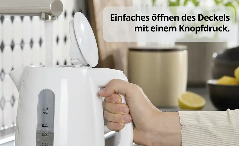KHG Wasserkocher, Bild mit Text