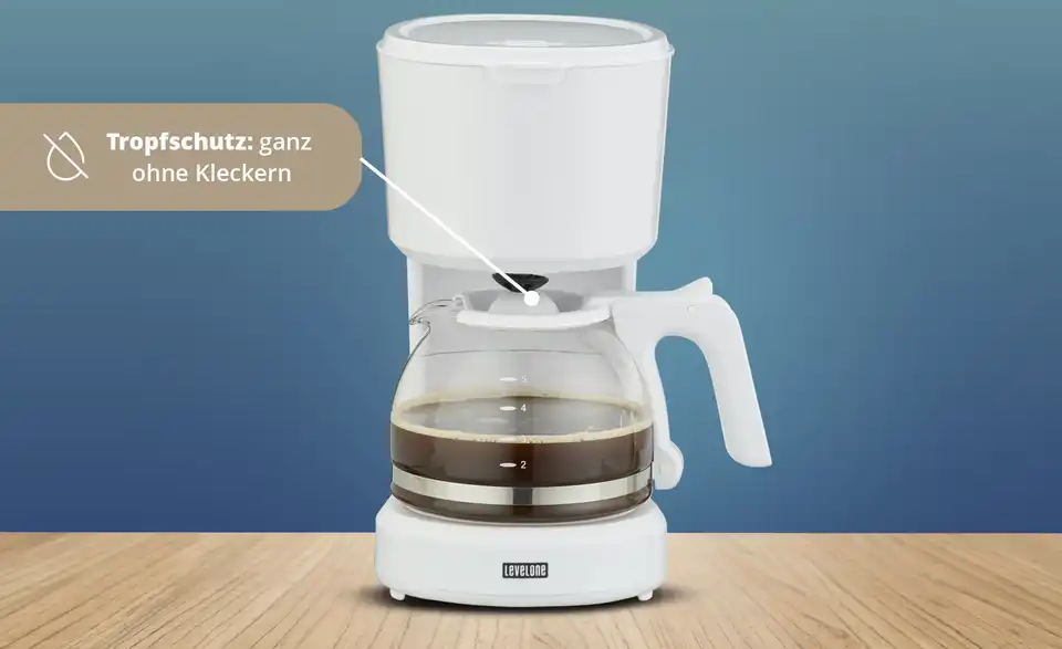 levelone Kaffeautomat KA-060W, Bild mit Text